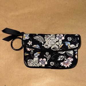 Vera Bradley Black Floral Wristlet